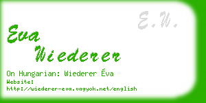 eva wiederer business card